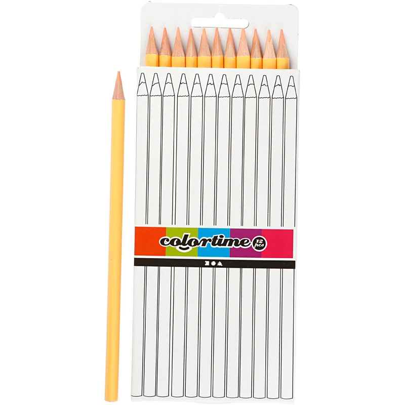 Colortime Färgblyerts, L: 17 cm, kärna 3 mm, ivory, 12 st./ 1 förp. [HOB-38574]
