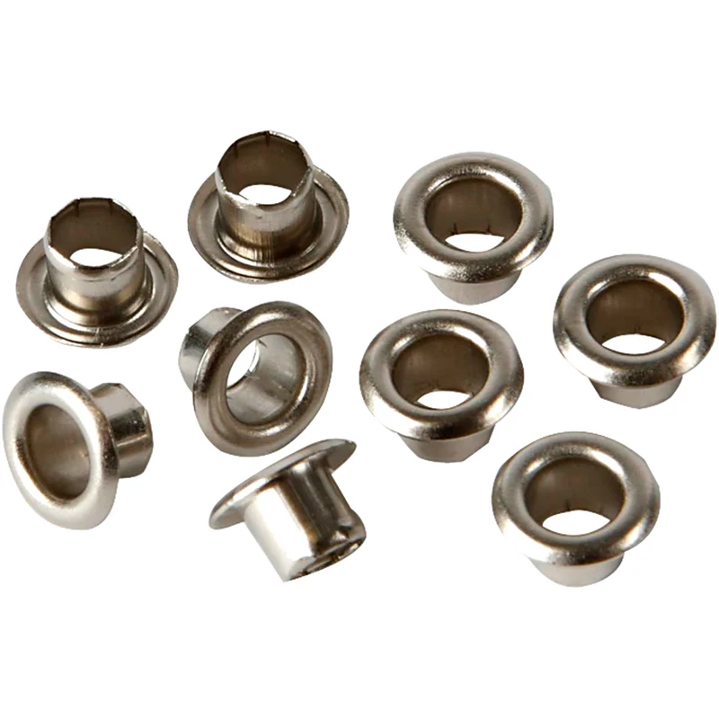 Öljetter, H: 4,5 mm, Dia. 7,5 mm, Hålstl. 4 mm, silver, 100 st./ 1 förp. [HOB-411811]
