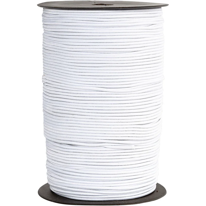 Elastisk smyckestråd, tjocklek 2 mm, vit, 250 m/ 1 rl. [HOB-41036]