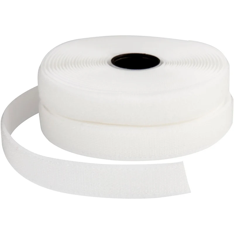 Kardborreband, B: 20 mm, vit, 5 m/ 1 rl. [HOB-41024]