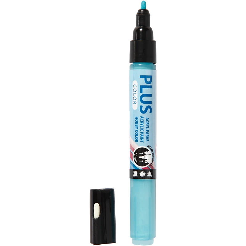 Plus Color Tusch, L: 14,5 cm, spets 1-2 mm, turkos, 5,5 ml, 1 st. [HOB-39872]