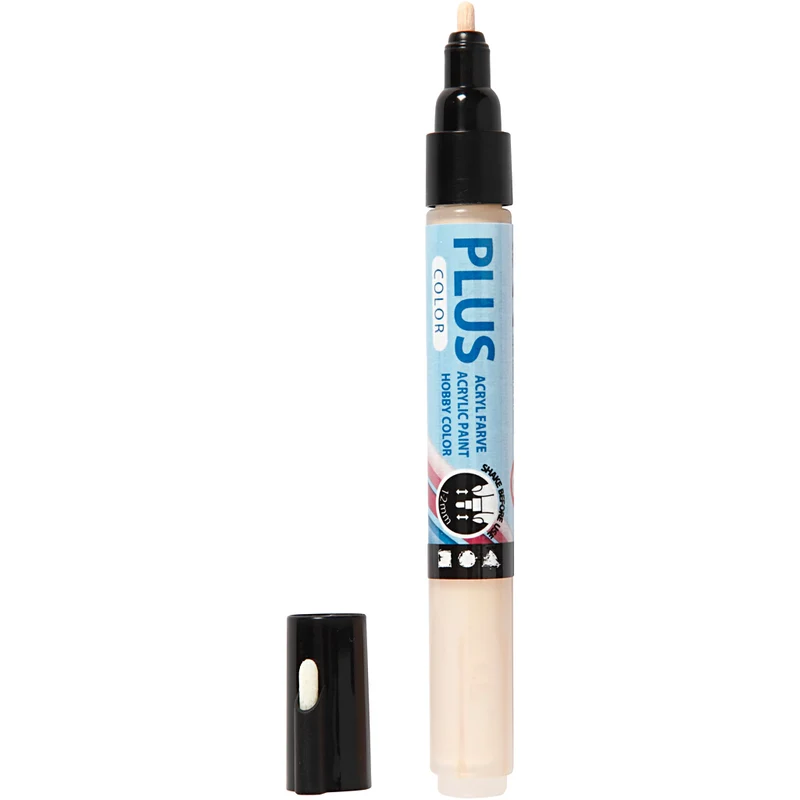 Plus Color Tusch, L: 14,5 cm, spets 1-2 mm, ivory, 5,5 ml, 1 st. [HOB-39804]