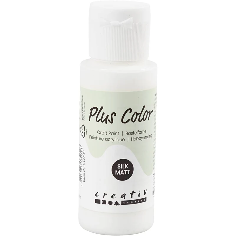 Plus Color Hobbyfärg, vit, 60ml/ 1 flaska [HOB-39677]