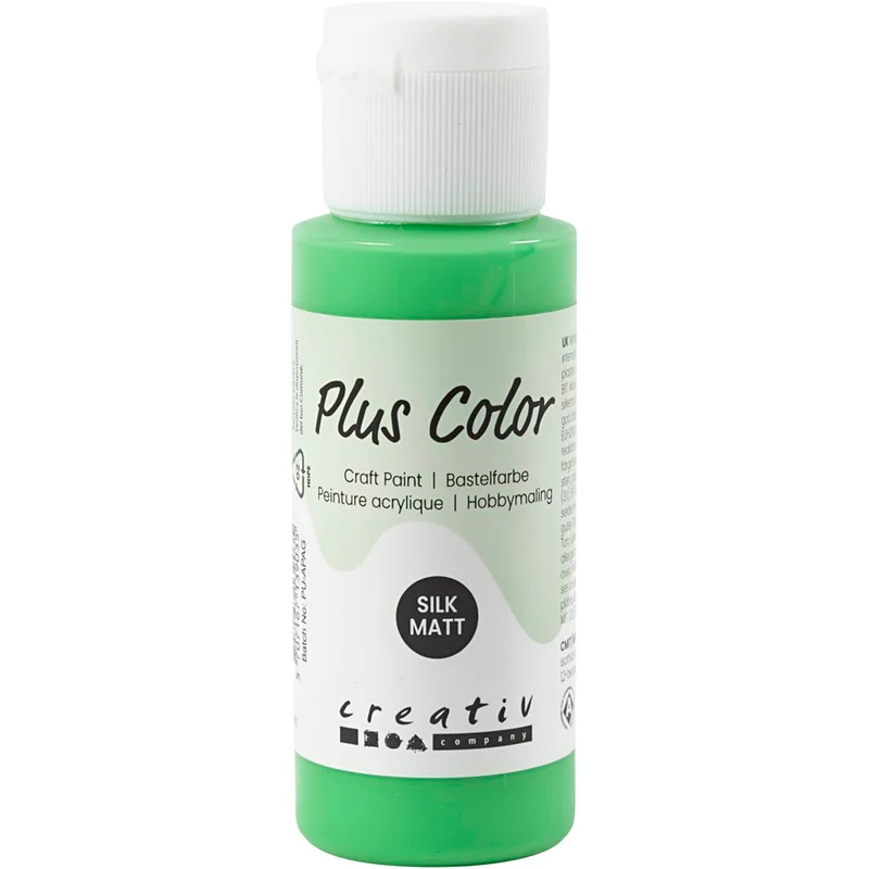 Plus Color Hobbyfärg, bright green, 60 ml/ 1 flaska [HOB-39676]
