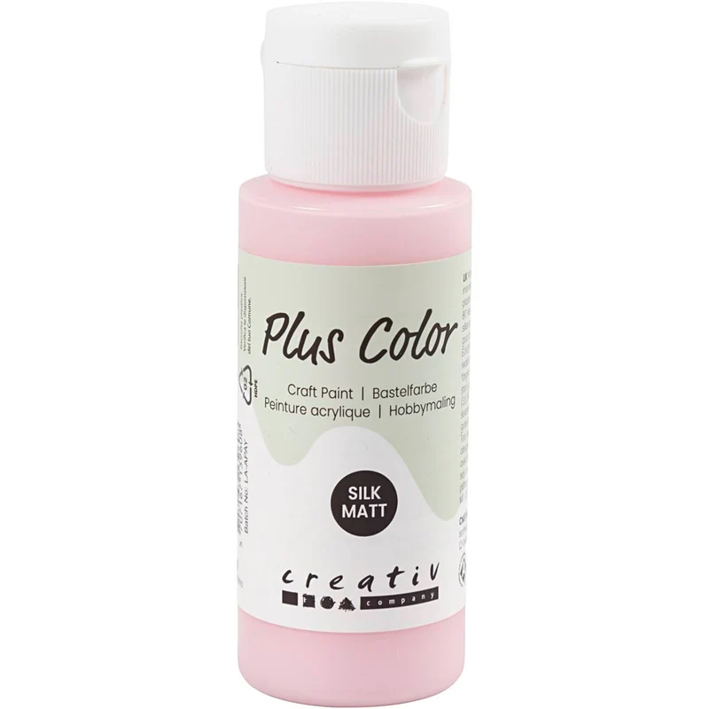 Plus Color Hobbyfärg, soft pink, 60 ml/ 1 flaska [HOB-39666]