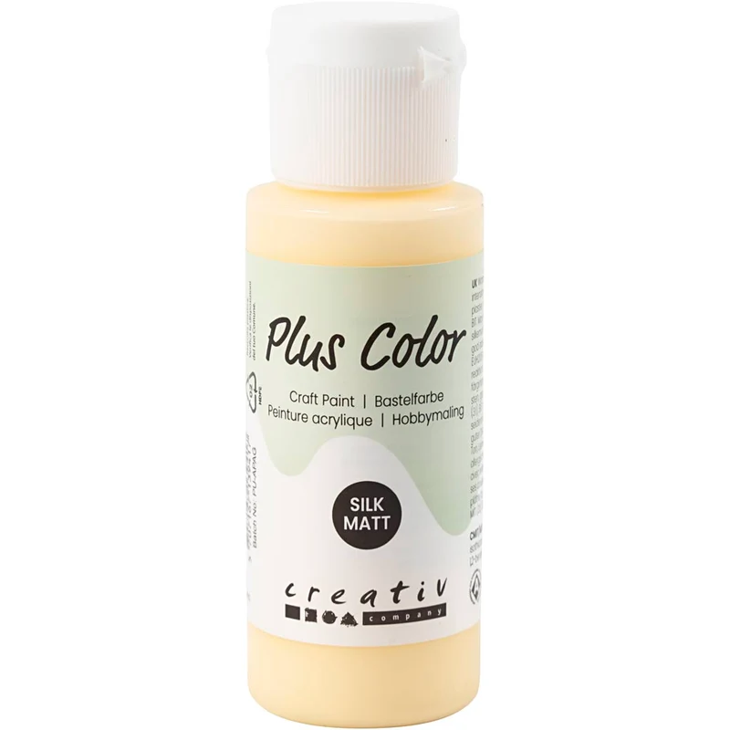 Plus Color Hobbyfärg, ljusgul, 60 ml/ 1 flaska [HOB-39663]