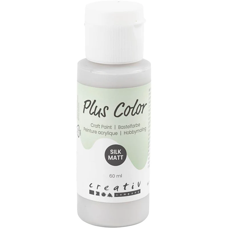 Plus Color Hobbyfärg, silver, 60 ml/ 1 flaska [HOB-39654]