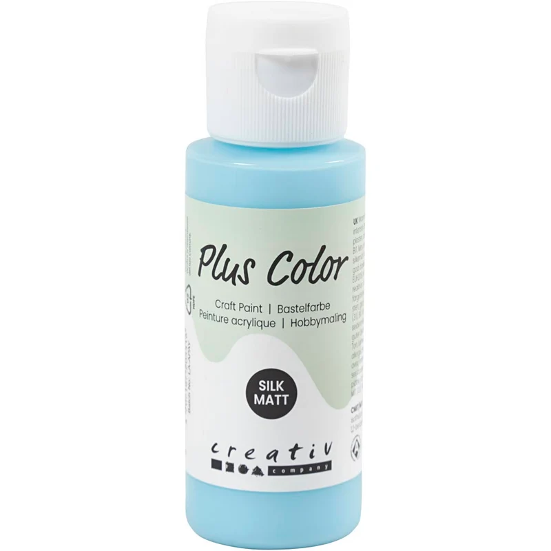 Plus Color Hobbyfärg, isblå, 60 ml/ 1 flaska [HOB-39646]