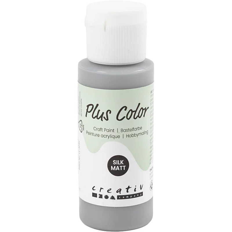 Plus Color Hobbyfärg, rain grey, 60 ml/ 1 flaska [HOB-39640]