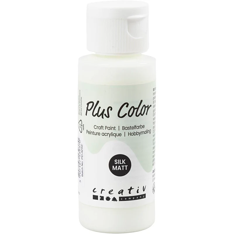 Plus Color Hobbyfärg, råvit, 60 ml/ 1 flaska [HOB-39637]