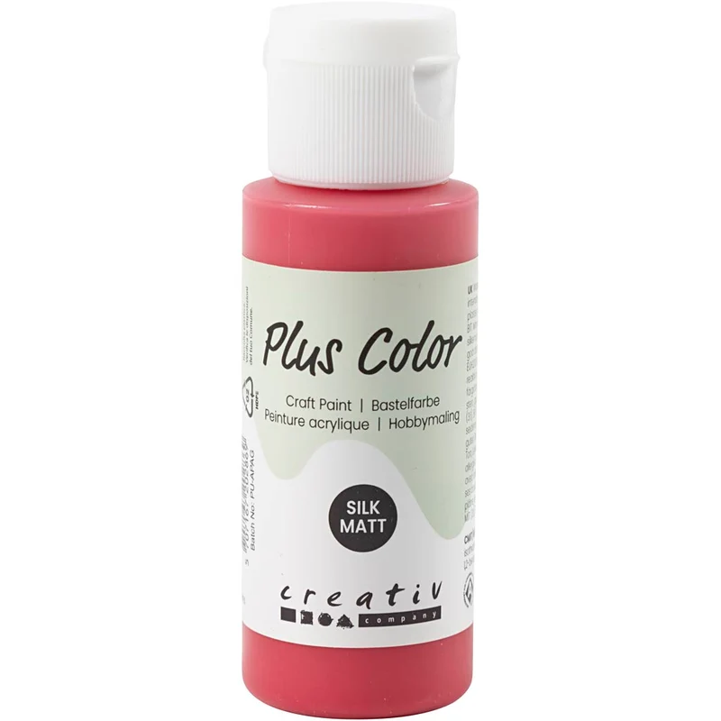 Plus Color Hobbyfärg, berry red, 60 ml/ 1 flaska [HOB-39629]