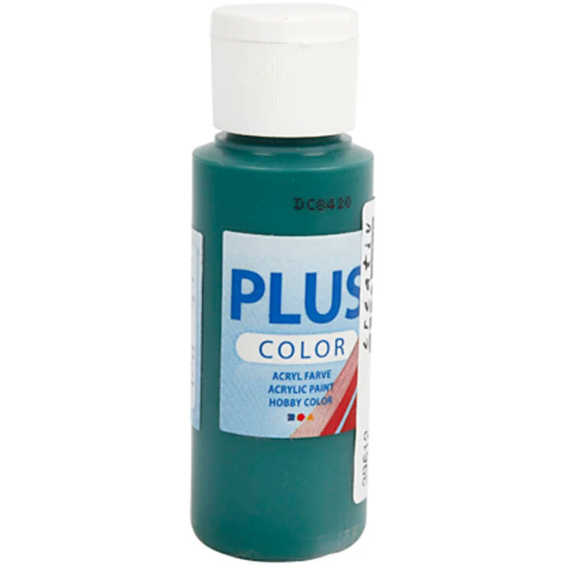 Plus Color Hobbyfärg, mörkgrön, 60 ml/ 1 flaska [HOB-39612]