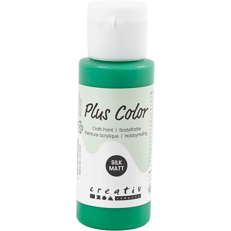 Plus Color Hobbyfärg, briljantgrön, 60 ml/ 1 flaska [HOB-39610]