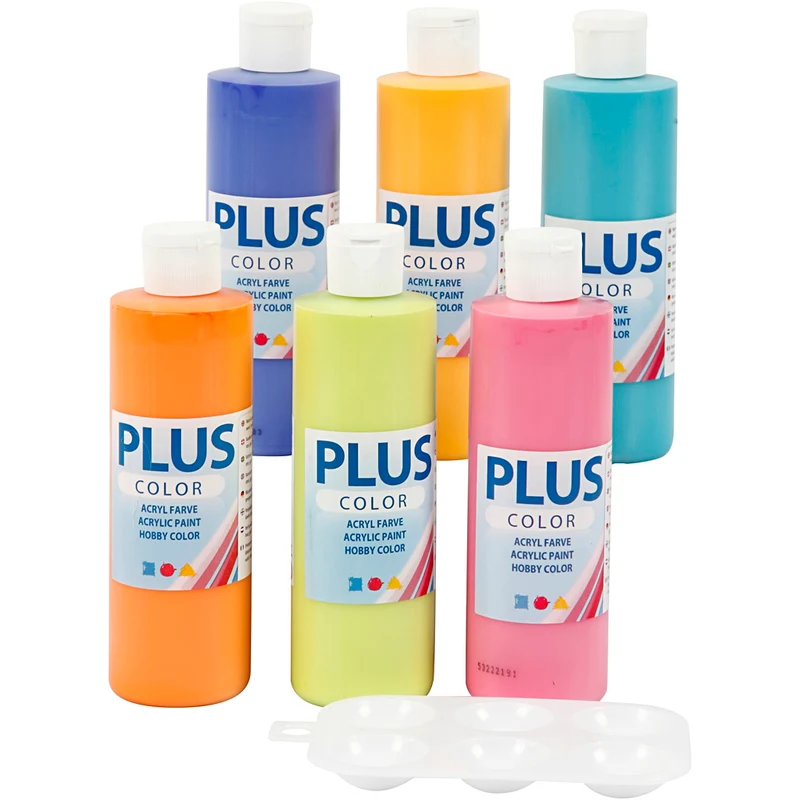 Plus Color Hobbyfärg, 6x250 ml/ 1 förp. [HOB-39495]