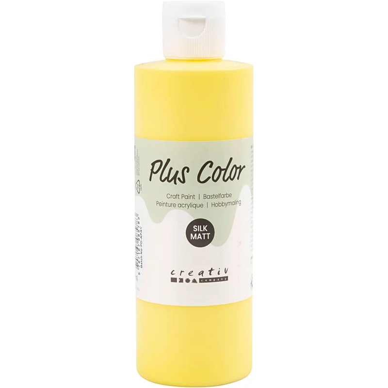 Plus Color Hobbyfärg, primärgul, 250 ml/ 1 flaska [HOB-39475]