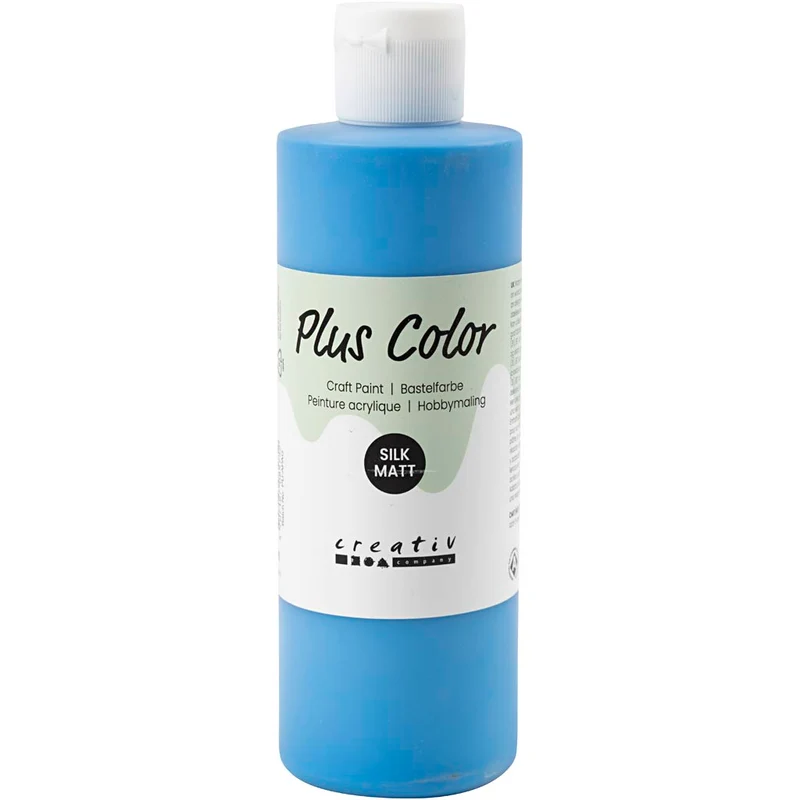 Plus Color Hobbyfärg, primärblå, 250 ml/ 1 flaska [HOB-39474]