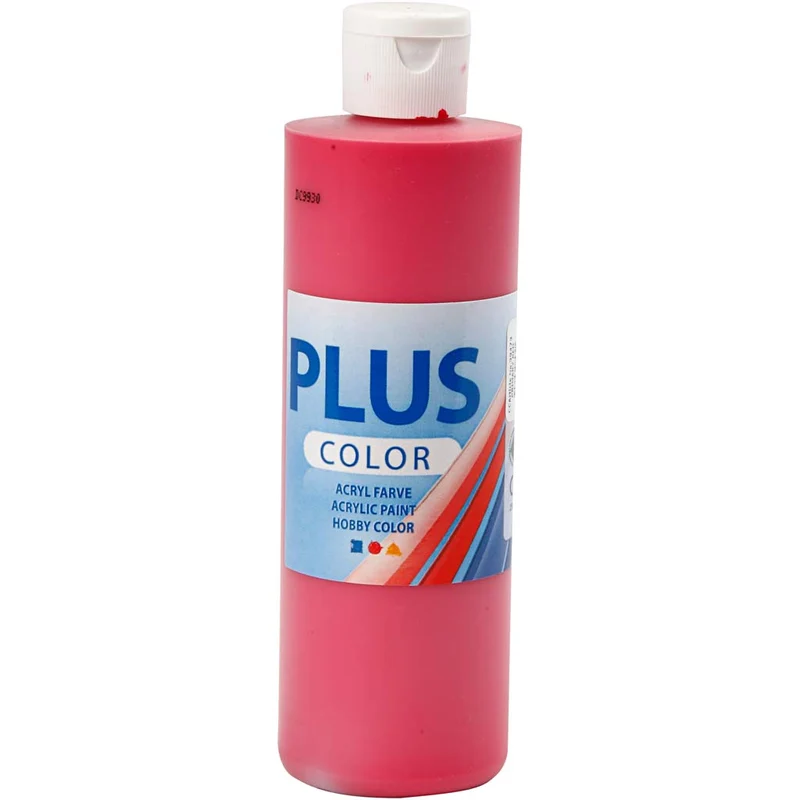 Plus Color Hobbyfärg, primärröd, 250 ml/ 1 flaska [HOB-39473]