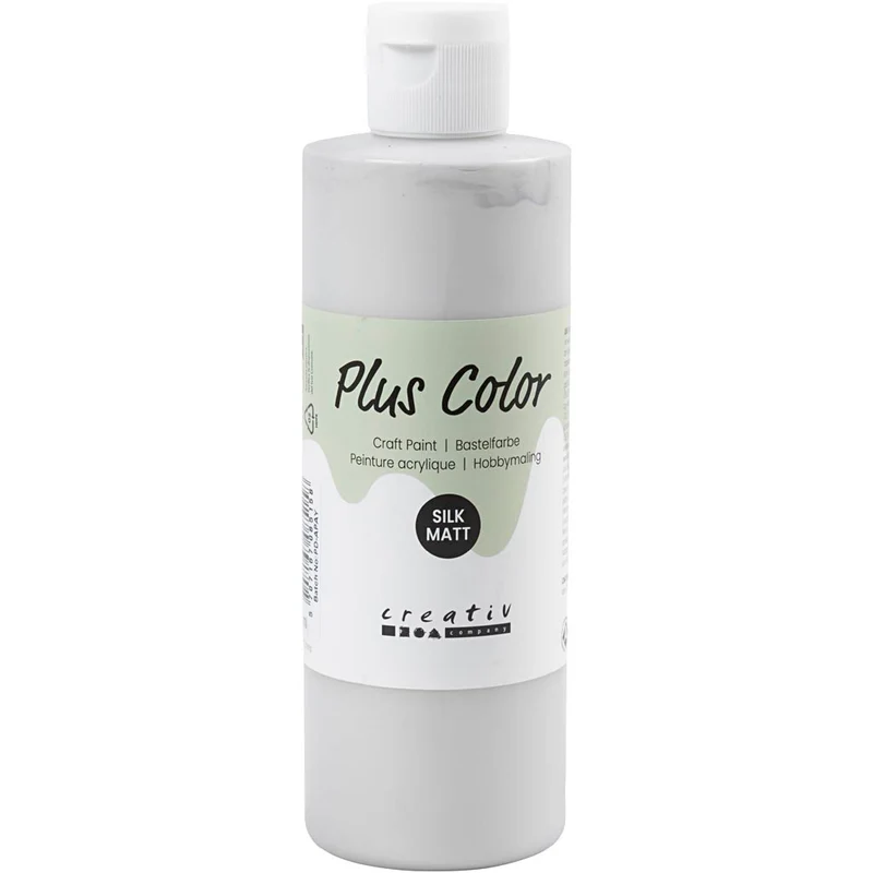 Plus Color Hobbyfärg, silver, 250 ml/ 1 flaska [HOB-39454]