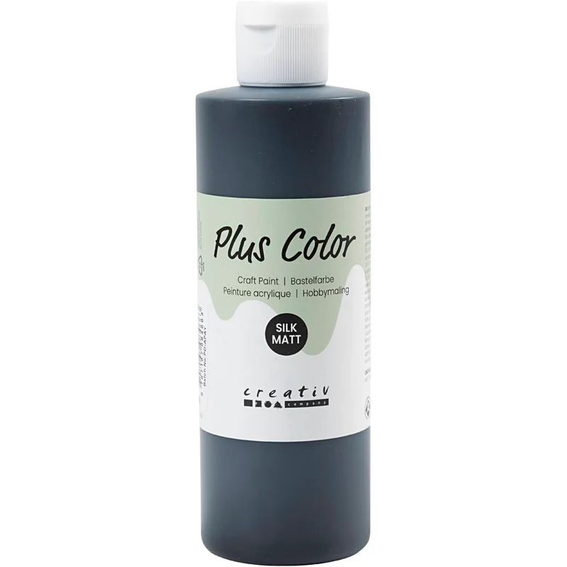 Plus Color Hobbyfärg, svart, 250 ml/ 1 flaska [HOB-39442]