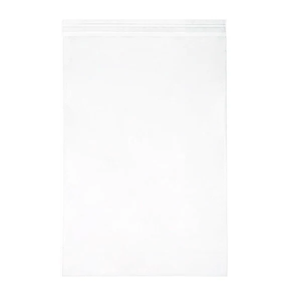 Plastpåsar 46,8x61,6cm Transparent med Tejpremsa (250 st) [VL18]