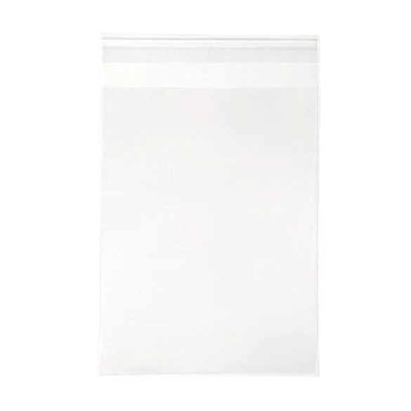 Plastpåsar 13,8x18,4cm Transparent med Tejpremsa (250 st) [VL75]