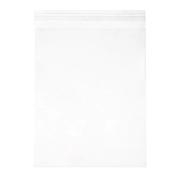 Plastpåsar 21x25,7cm Transparent med Tejpremsa (100 st) [B108S]