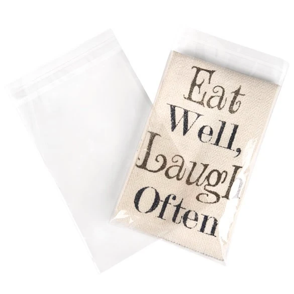Plastpåsar 15,3x22,9cm Transparent med Tejpremsa (250 st) [VL6X9S]