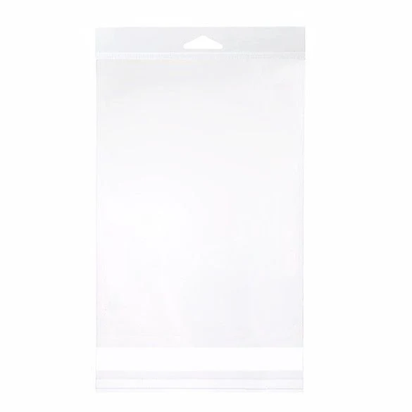 Cellofanpåsar med Eurohål 15,7x22,9cm Transparent med Tejpremsa (100 st) [HB69S]