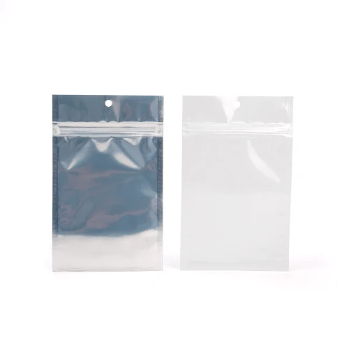 Blixtlåspåsar Transparent/Vit 10x16,5cm (100 st) [HZBB5CW]
