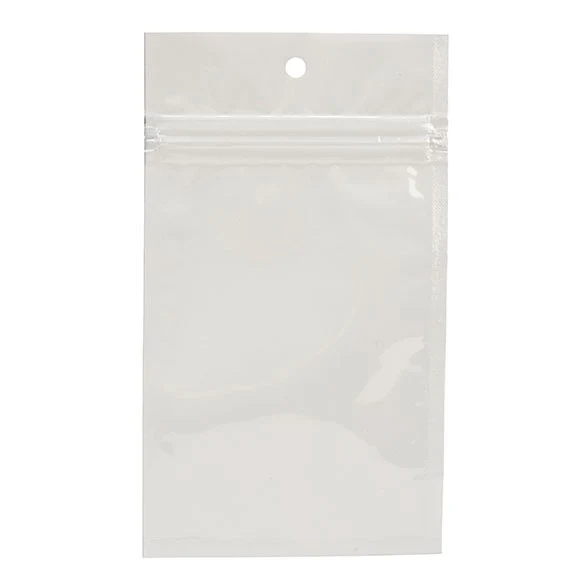 Blixtlåspåsar Vit 7,5x11,5cm Metalliserad (100 st) [HZBB3MW]