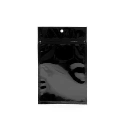 Blixtlåspåsar Svart 12,5x21cm Metalliserad (100 st) [HZBB6MB]