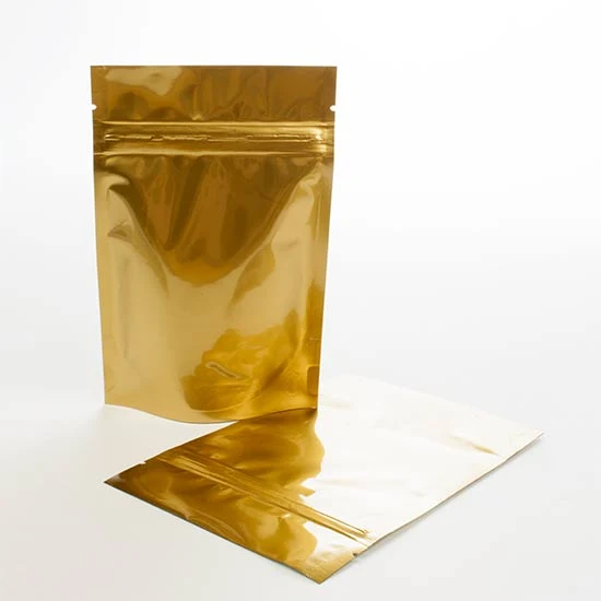 Stå upp påsar Guld 8x5x13cm | 28 gram (100 st) [ZBGM1G]