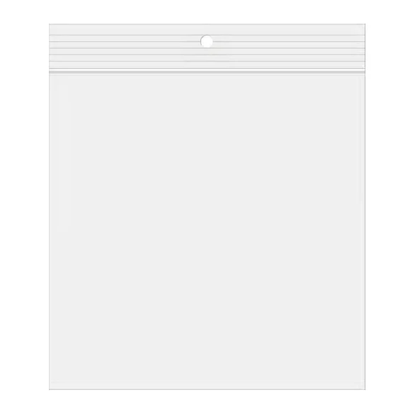 Zippåsar med häng hål 33x33cm Kristallklart PP 100 mikron (100 st) [Z4R1313]
