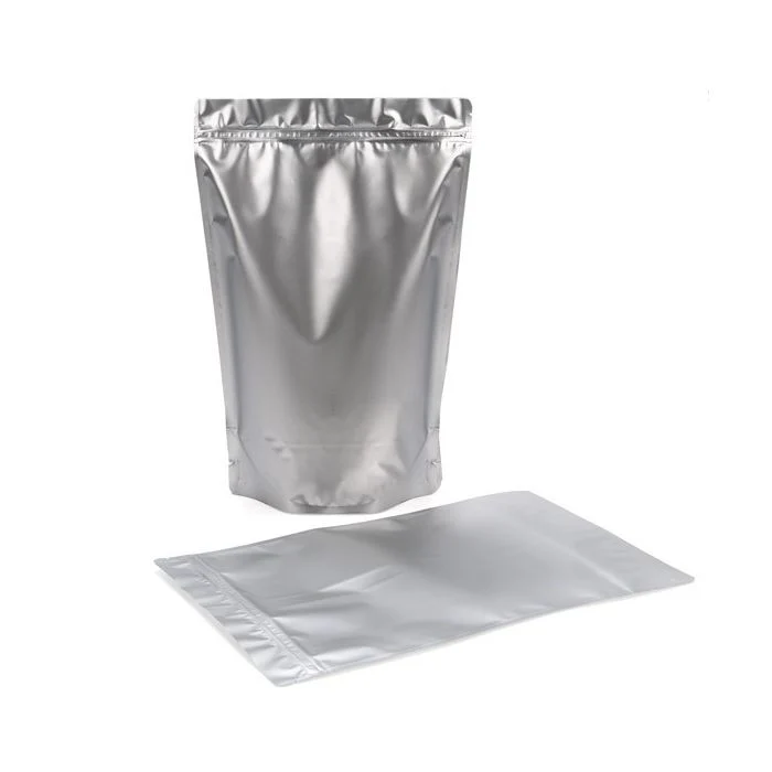 Stå upp påsar Silver 23x12x34,5cm | 907 gram (100 st) [ZBGM6S]