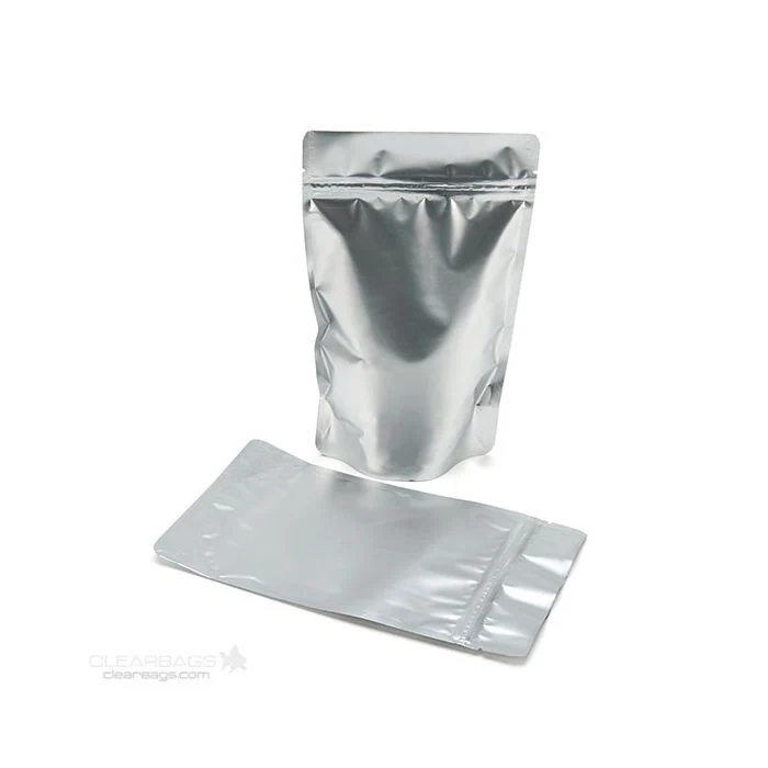Stå upp påsar Silver 17x8x28,5cm | 340 gram (100 st) [ZBGM4S]