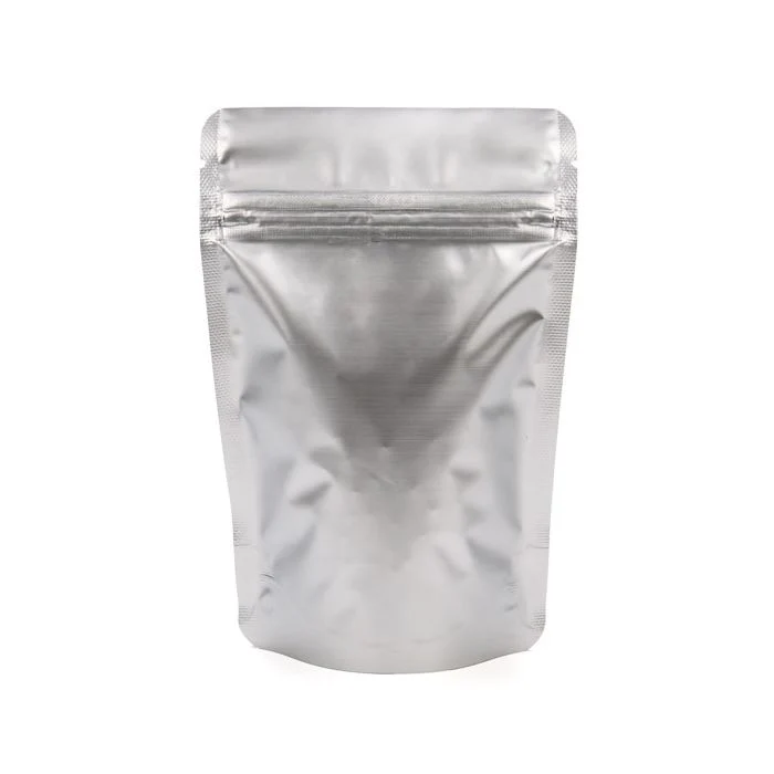 Stå upp påsar Silver 10x6x15cm | 57 gram (100 st) [ZBGM2S]