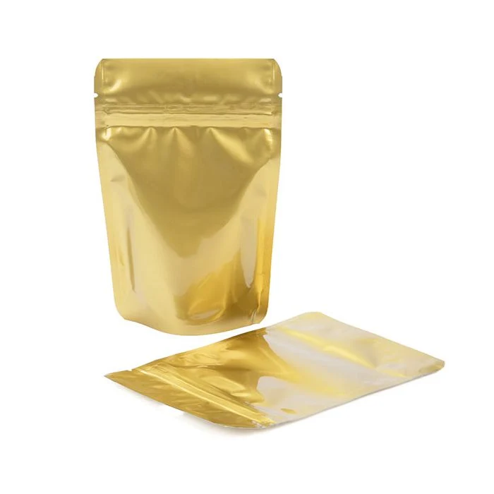 Stå upp påsar Guld 10x6x15cm | 57 gram (100 st) [ZBGM2G]