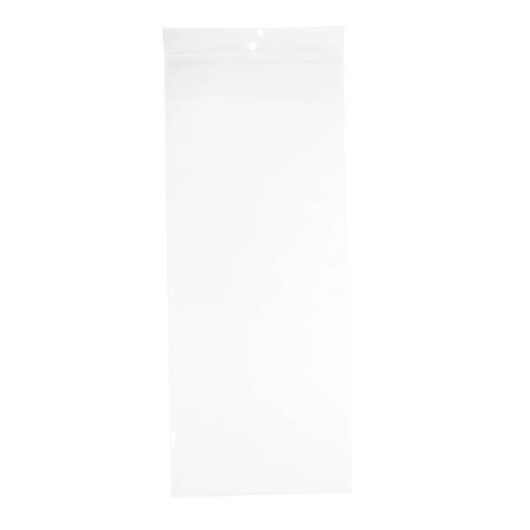 Zippåsar med häng hål 12,5x30,5cm Kristallklart PP 75 mikron (100 st) [Z3R512]