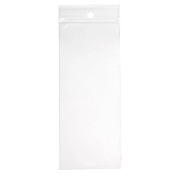 Zippåsar med häng hål 6,5x15cm Kristallklart PP 100 mikron (100 st) [Z4R2H6]