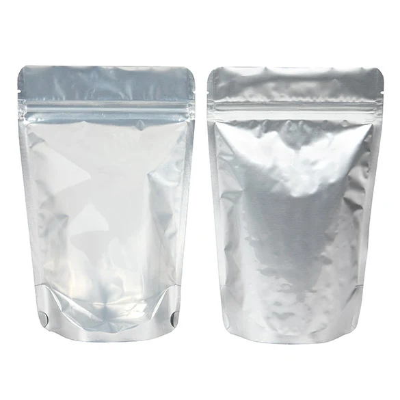 Stå upp påsar Transparent/Silver 13x7x20,5cm | 113 gram (100 st) [ZBGS3]