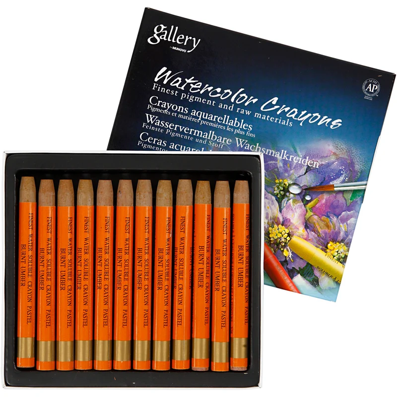 Gallery Akvarell, L: 9,3 cm, orange, 12 st./ 1 förp. [HOB-38323]