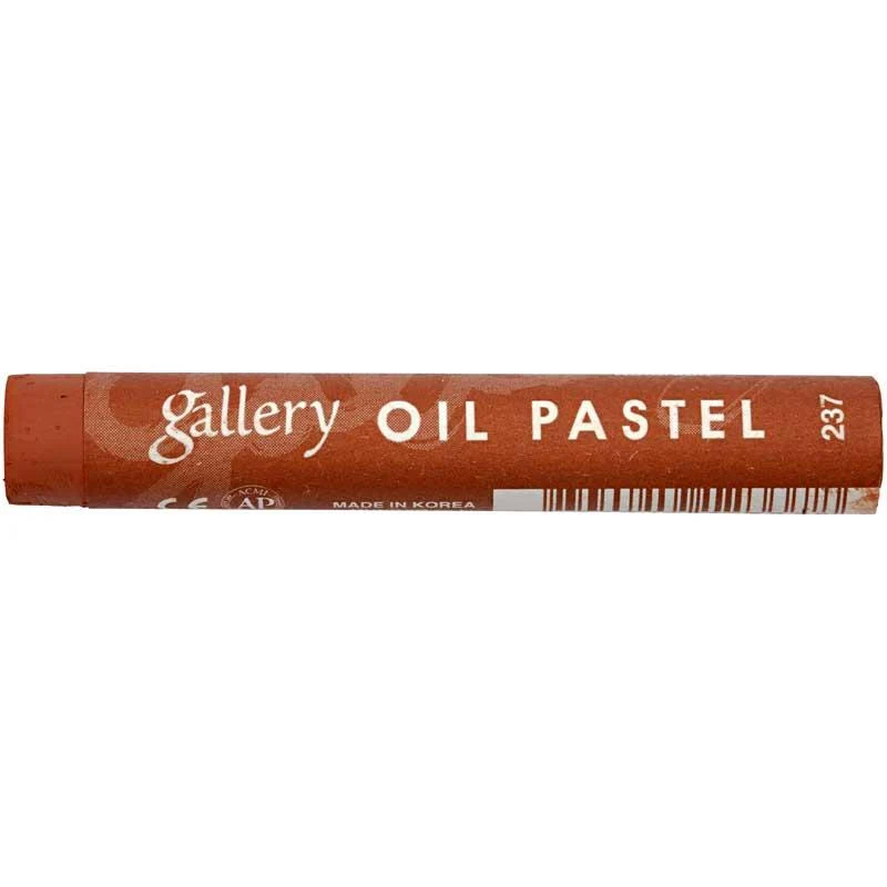 Gallery Oljepastellkritor Premium, L: 7 cm, tjocklek 11 mm, rödbrun (237), 6 st./ 1 förp. [HOB-38262]