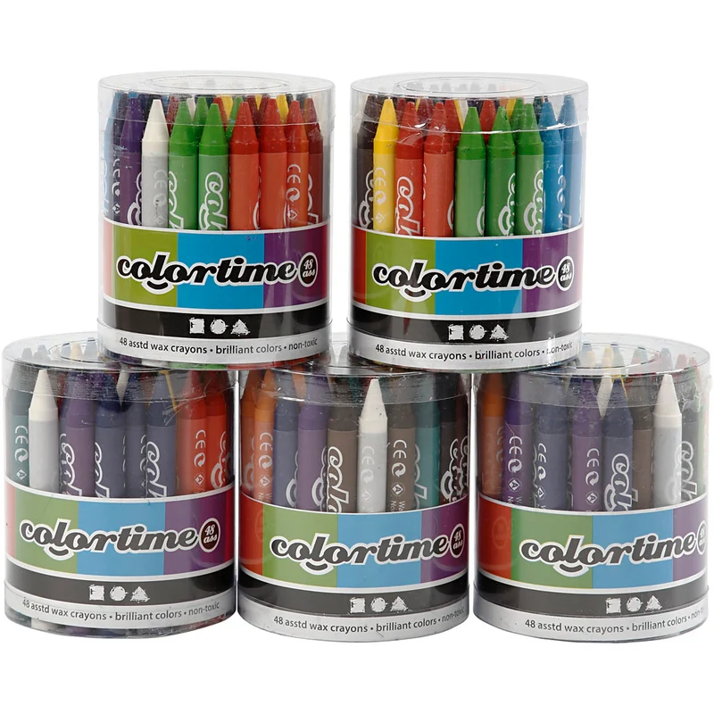 Colortime Färgkritor, 5x48 mix./ 1 set [HOB-38145]