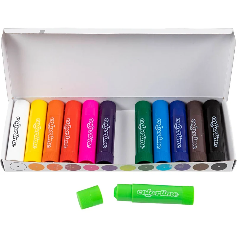Soft Color Stick, L: 8 cm, mixade färger, 12 st./ 1 förp. [HOB-38135]