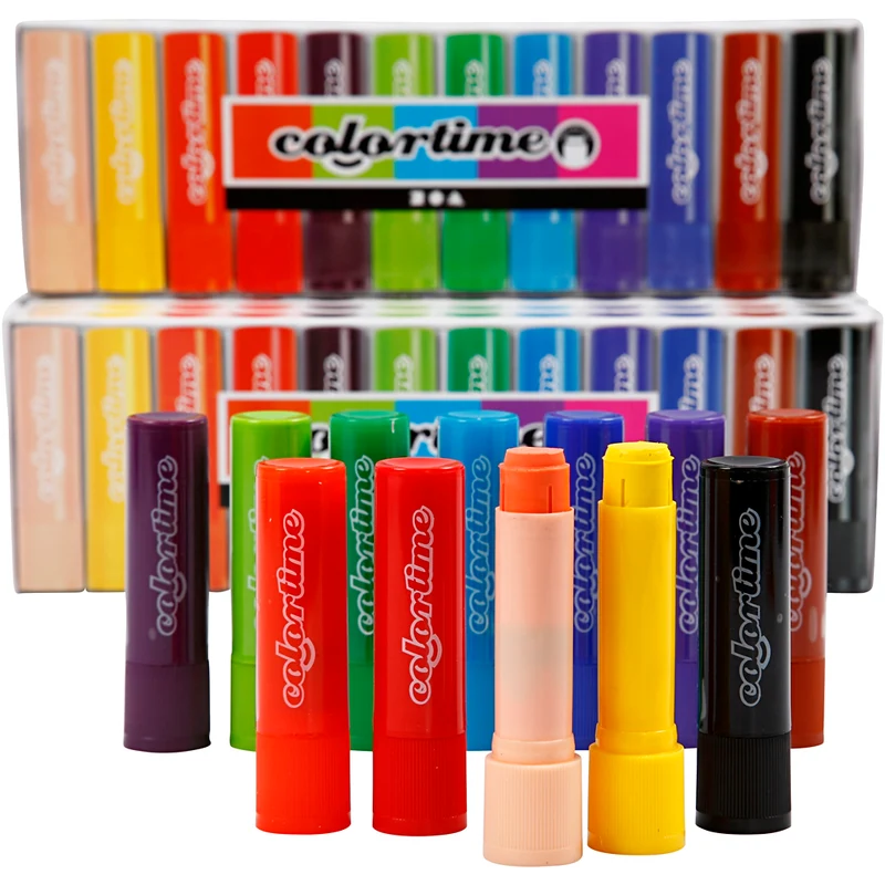 Soft Color Stick, L: 8 cm, mixade färger, 6,5 g, 120 st./ 1 förp. [HOB-38125]