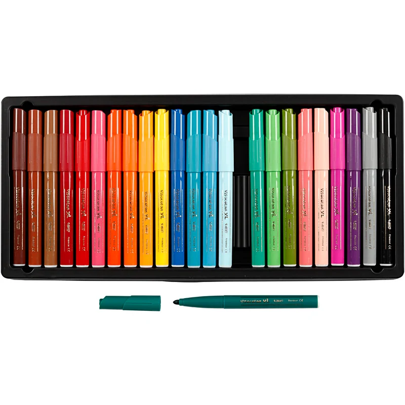 BIC Visa Color Tusch, spets 3 mm, mixade färger, 24 st./ 1 förp. [HOB-37491]