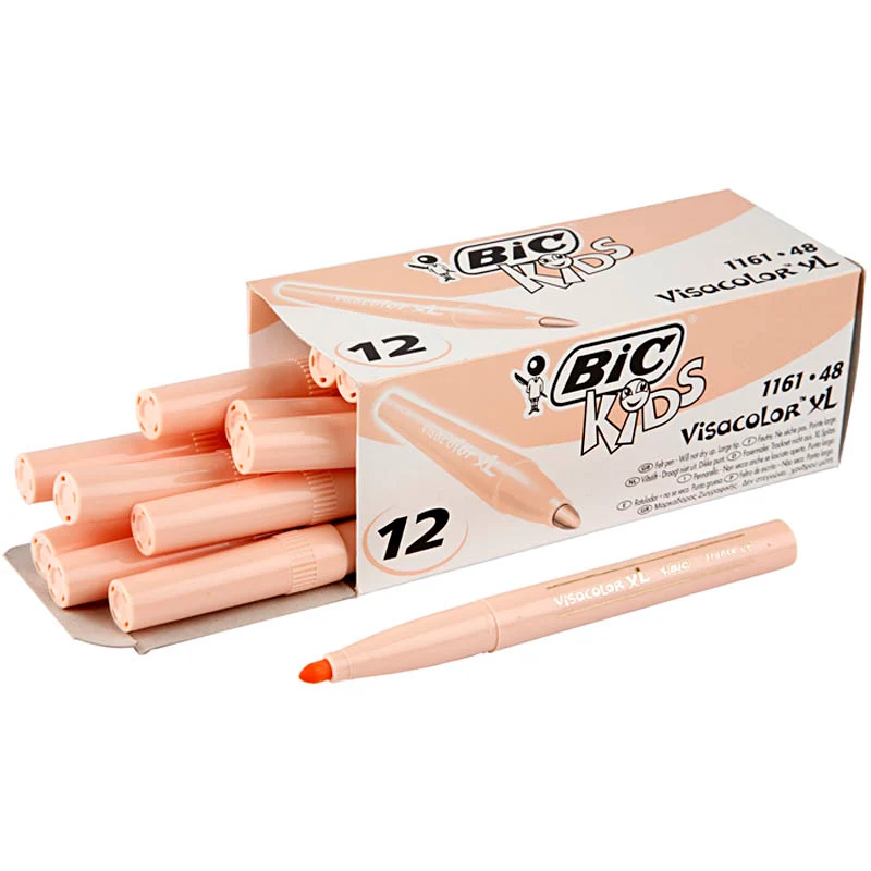 BIC Visa Color Tusch, spets 3 mm, ivory, 12 st./ 1 förp. [HOB-37448]