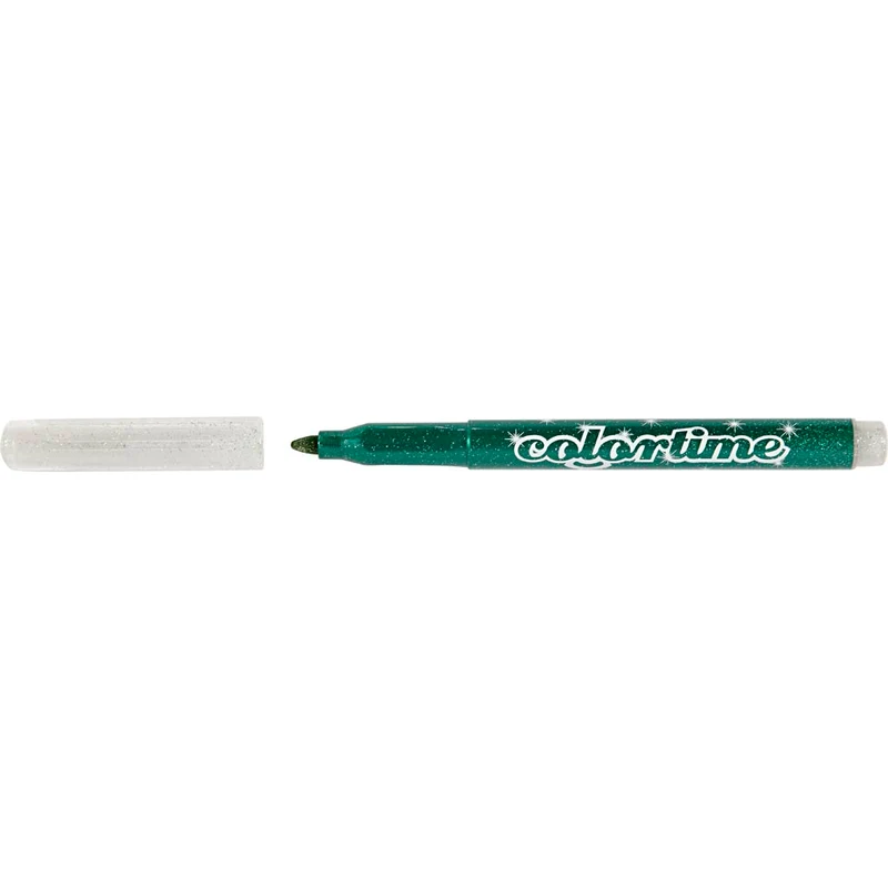 Colortime Glittertusch, spets 2 mm, mixade färger, 6 st./ 1 förp. [HOB-37370]
