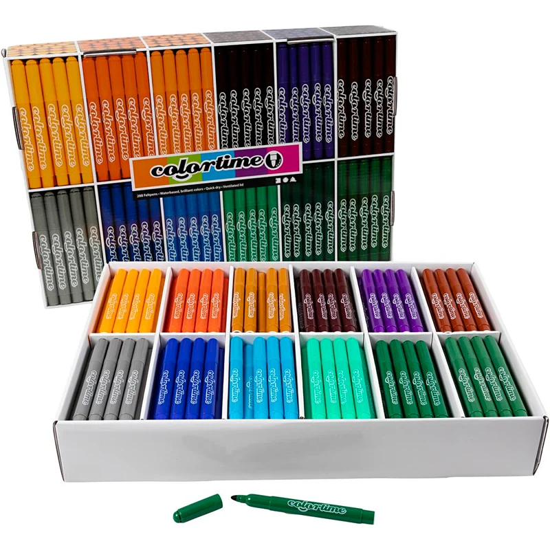 Colortime-pennor, spets 5 mm, kompletterande färger, 12x24 st./ 1 förp. [HOB-37346]