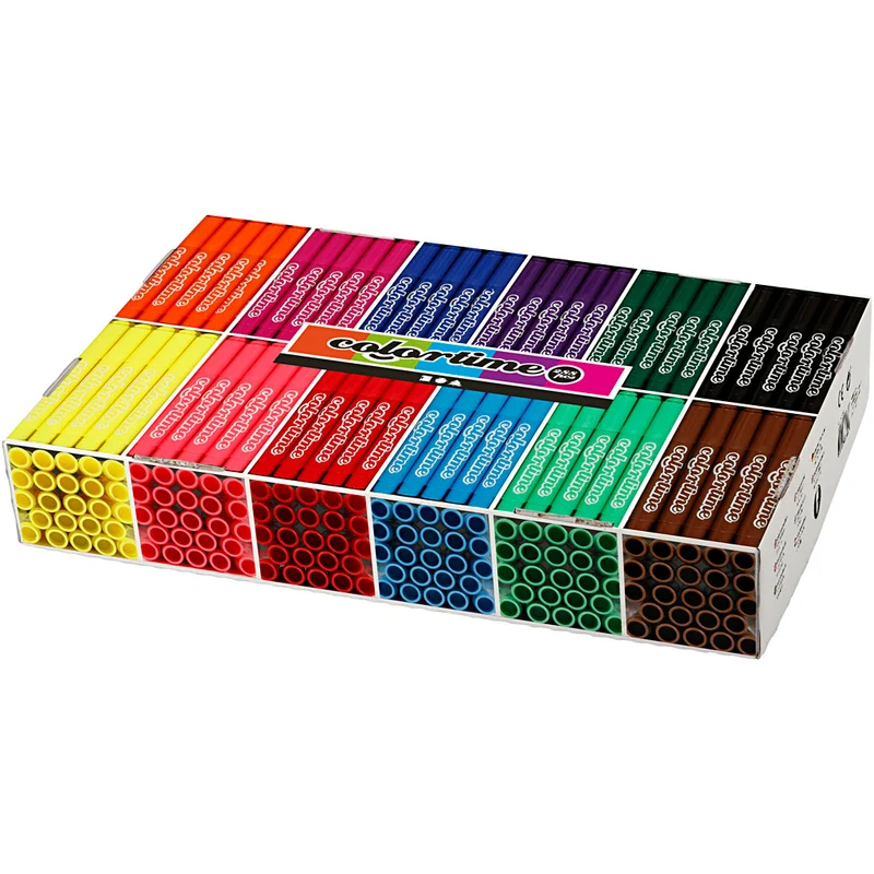 Colortime-pennor, spets 5 mm, standardfärger, 12x24 st./ 1 förp. [HOB-37345]